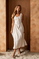 Barrett Midi Dress in Natural